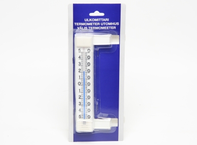 Outside Thermometer, Plastic, -50-50°C, 19cm, White
